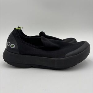 Oofos OOmg eeZee Low Recovery Shoes Black Slip On Comfort Womens 9 EU 40